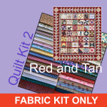 Lizzy Quilt Kit #1 Fabric Only Red/Tan