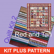 Lizzy Quilt Kit Colorway #1 - Red/Tan Lizzy Quilt Kit Colorway #1 - Red/Tan